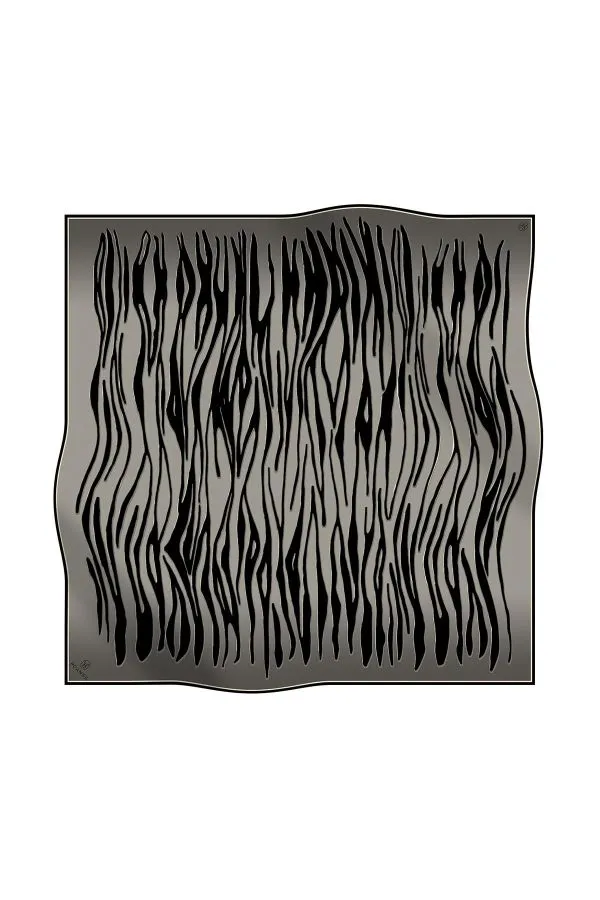 Poanes ZEBRA DESENLİ TWILL İPEK EŞARP