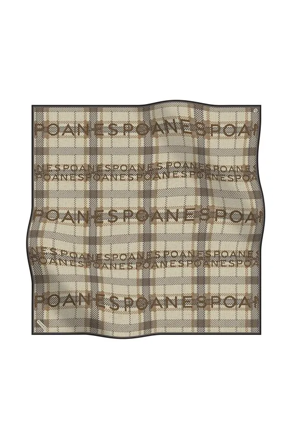Poanes EKOSE DESENLİ TWILL İPEK EŞARP