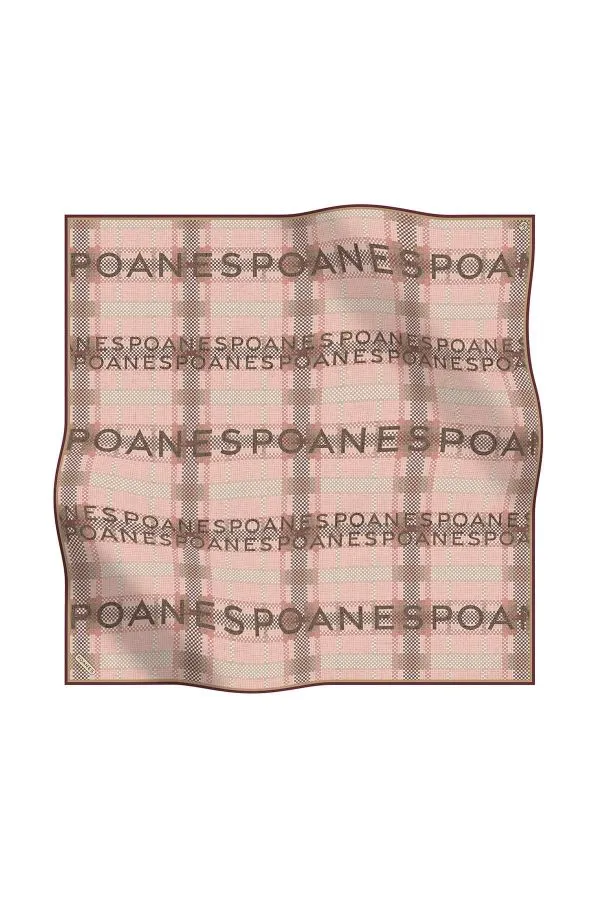 Poanes EKOSE DESENLİ TWILL İPEK EŞARP