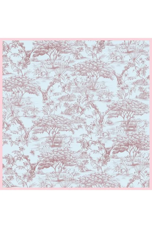 Poanes Eskiz Desenli Twill İpek Eşarp