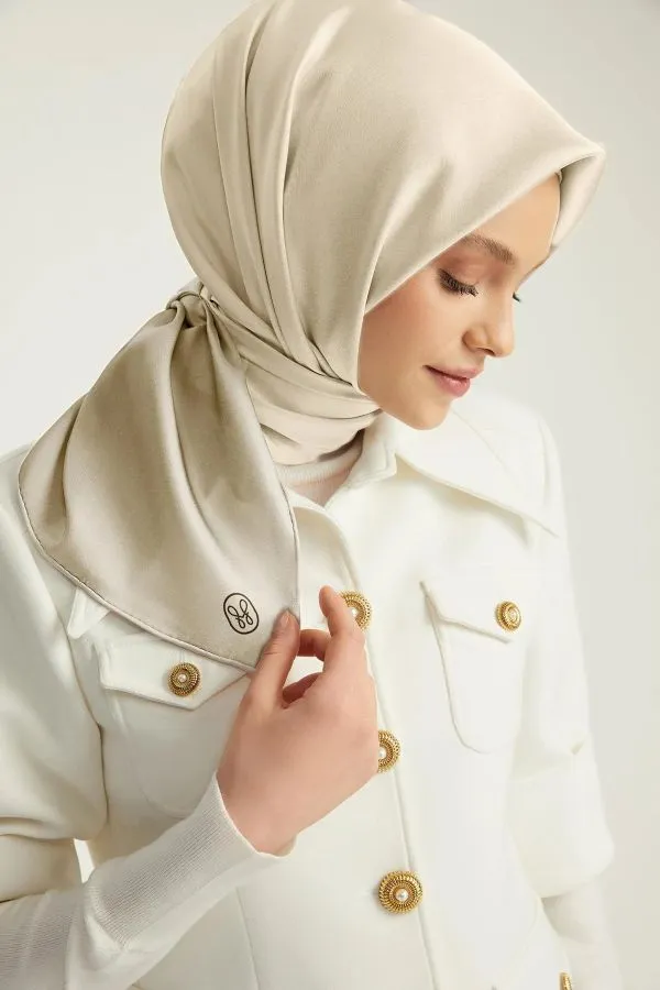 Poanes DÜZ ÇİFT TARAFLI TWILL İPEK EŞARP