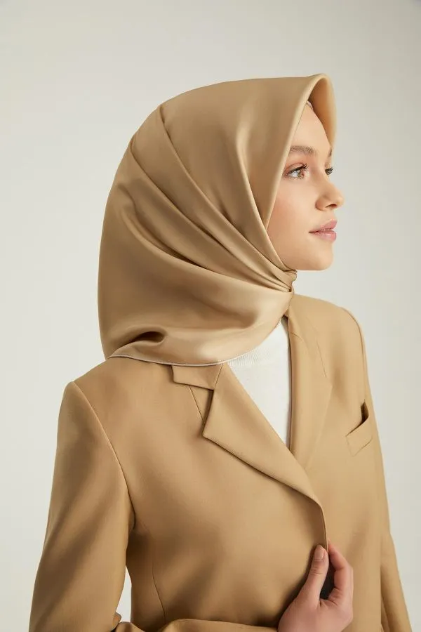 Poanes DÜZ ÇİFT TARAFLI TWILL İPEK EŞARP