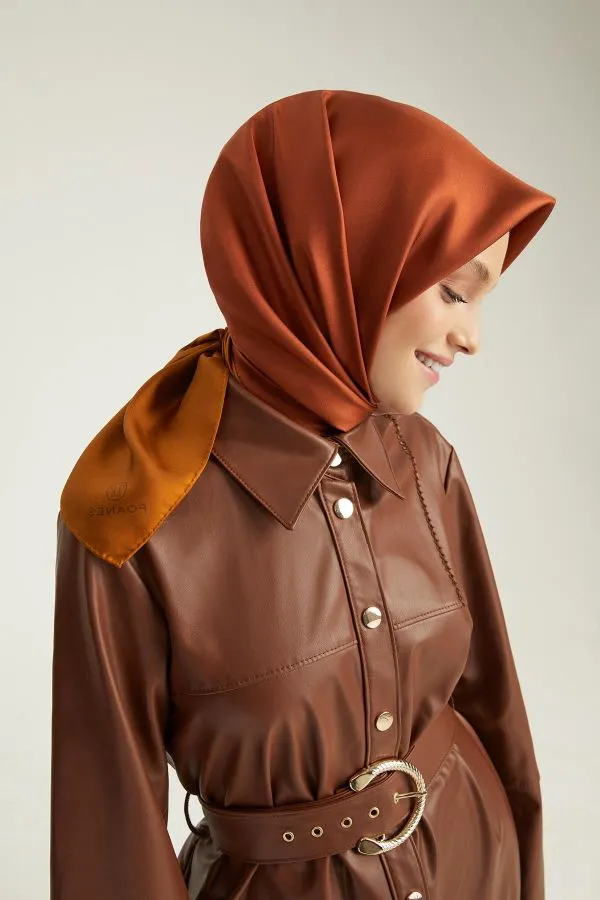 Poanes DÜZ ÇİFT TARAFLI TWILL İPEK EŞARP