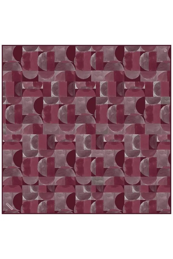 Poanes Denge Desenli Twill İpek Eşarp