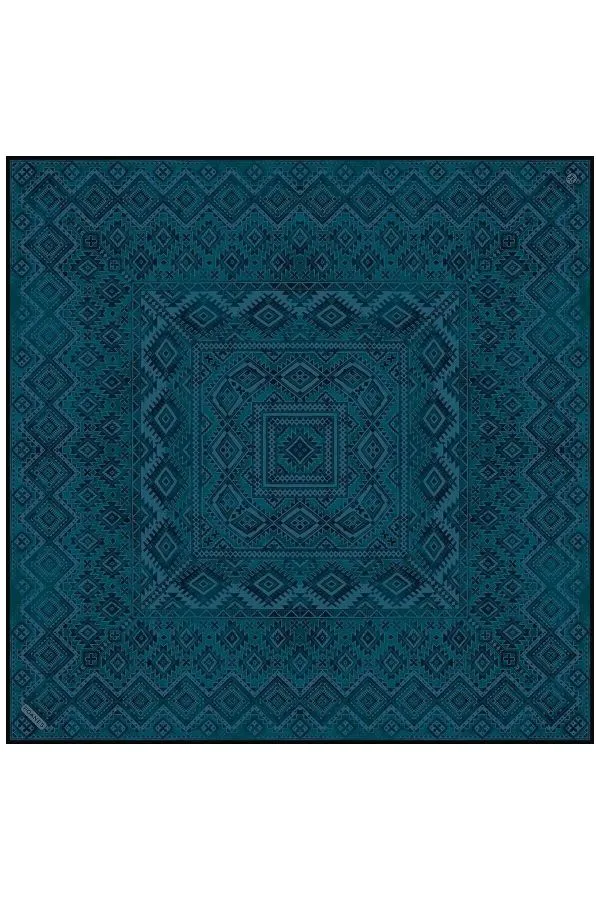 Poanes Etnik Desenli Twill İpek Eşarp