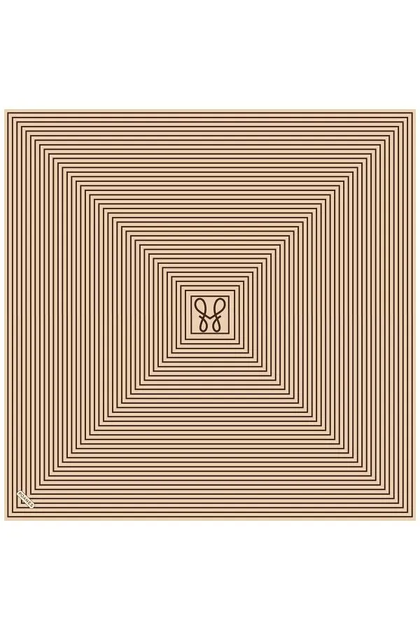 Poanes Linea Desenli Twill İpek Eşarp