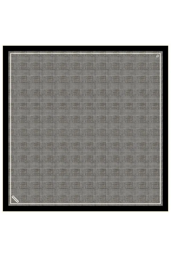 Poanes Kareli Ekose Desenli Twill İpek Eşarp