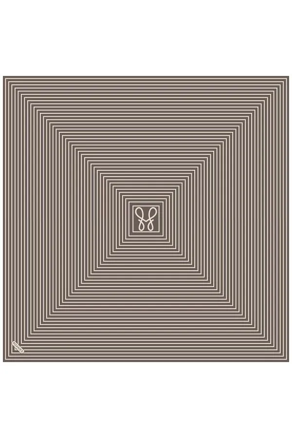 Poanes Linea Desenli Twill İpek Eşarp