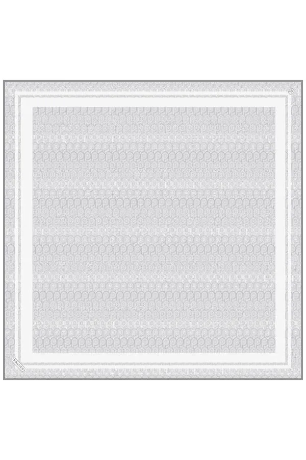 Poanes Monogram Desenli Twill İpek Eşarp