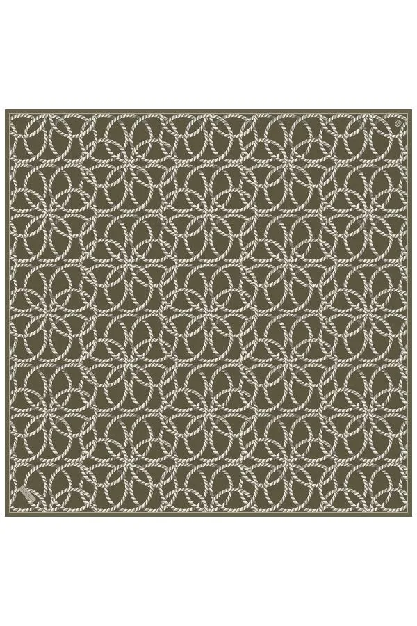 Poanes Halka Desenli Twill İpek Eşarp