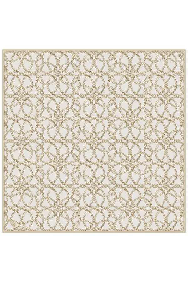 Poanes Halka Desenli Twill İpek Eşarp